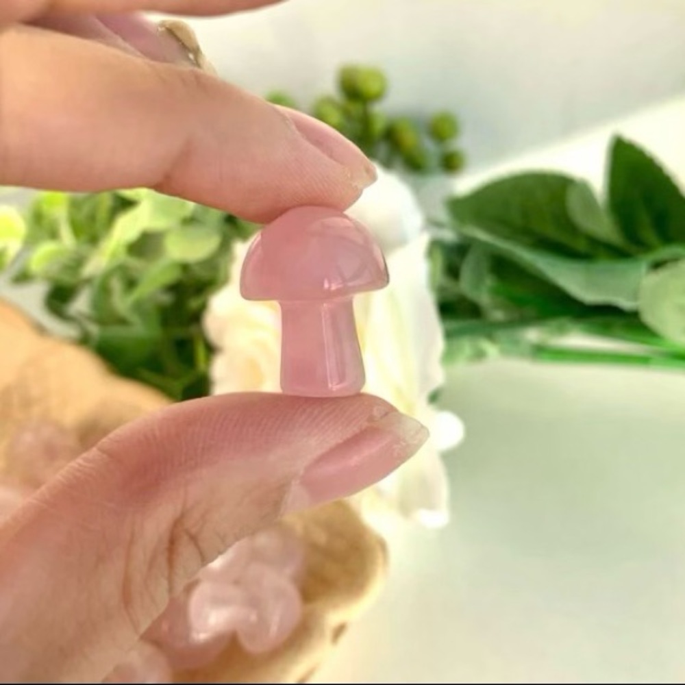 Rose quarts mini mushroom crystal
